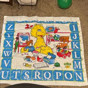 NWT Sesame Street Big Bird ABC Vinyl Playmat/Learning Mat